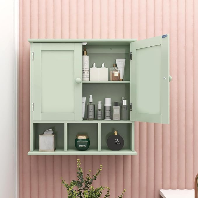TaoHFE Green Medicine Cabinet, Bathroom Wall Cabinet - Image 2