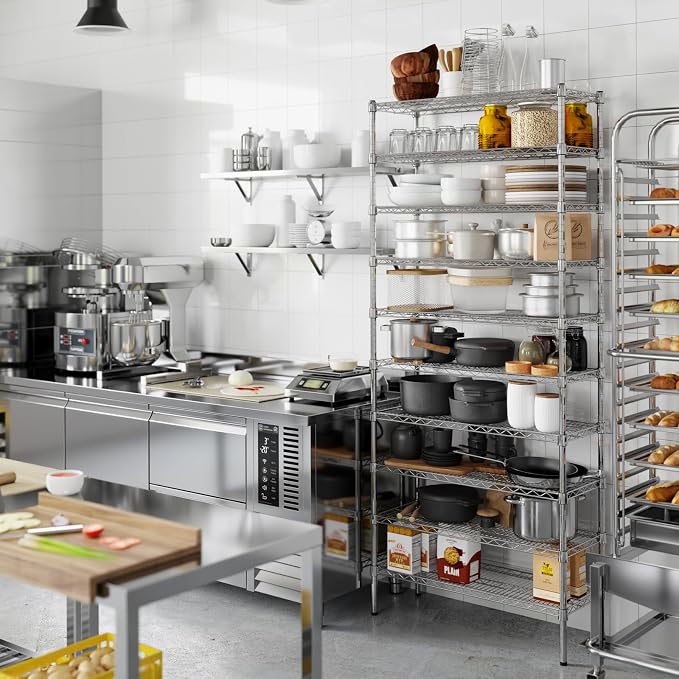 14" Deep x 36" Wide x 86" Height Wire Shelving Kit | 10-Tier | NSF Commercial - Image 7