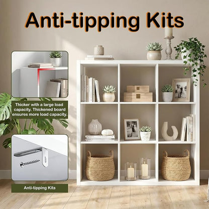 WannabeMyself【2026 Wooden Thick Frame】 9 Cube Storage Organizer - Image 4