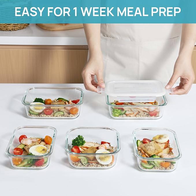 Vtopmart 8 Pack Glass Food Storage Containers - Image 7