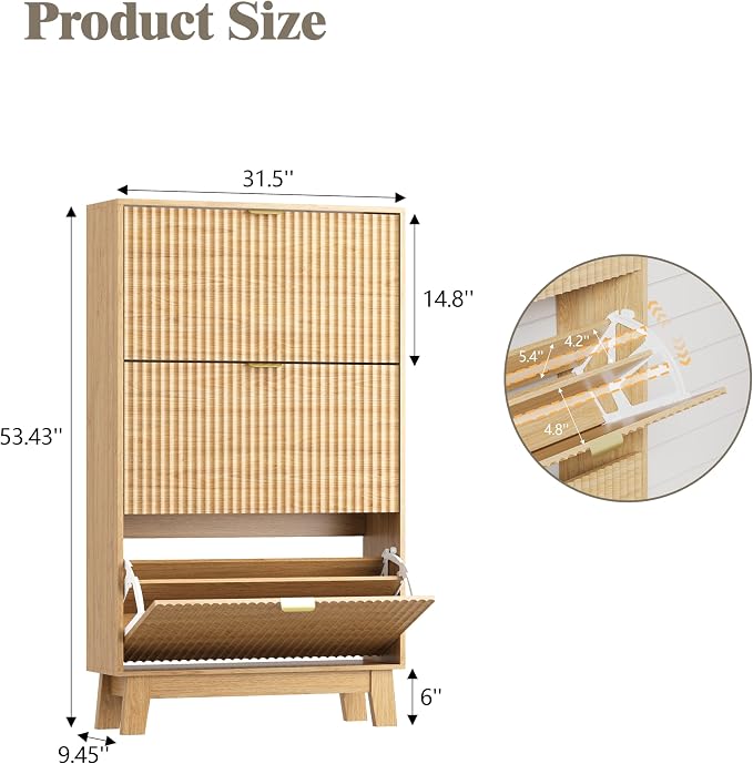 HUANLEGO Shoe Cabinet Storage for Entryway - Image 2