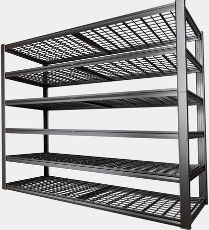64" Wide 6-Tier Garage Shelving Unit, Heavy Duty Garage Storage Shelves by PMKES