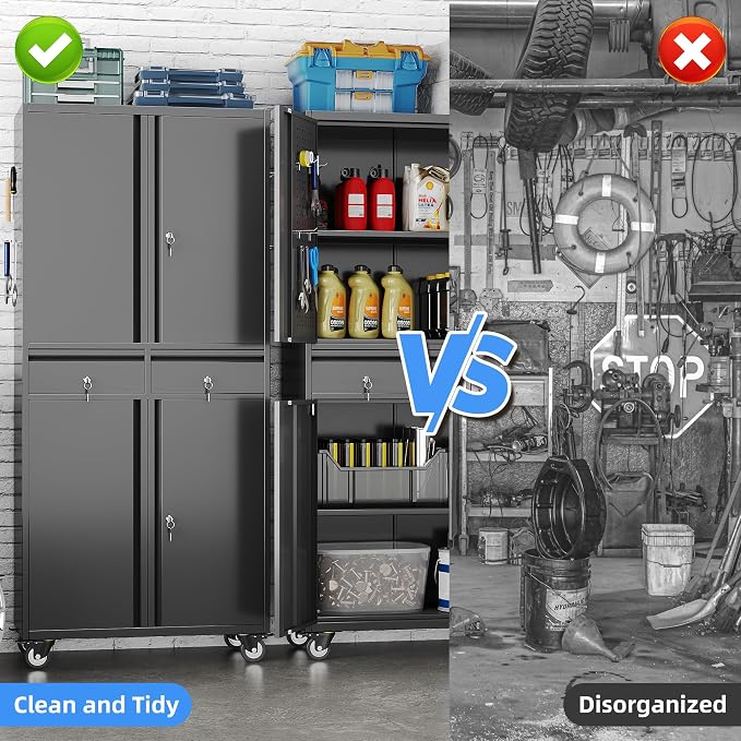 71''H Metal Garage Storage Cabinet - Image 6