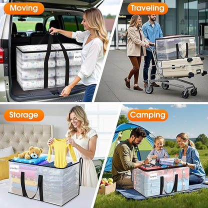 Fab totes Moving Bags Extra Heavy Duty Oversized Clear Storage Bags - Image 3
