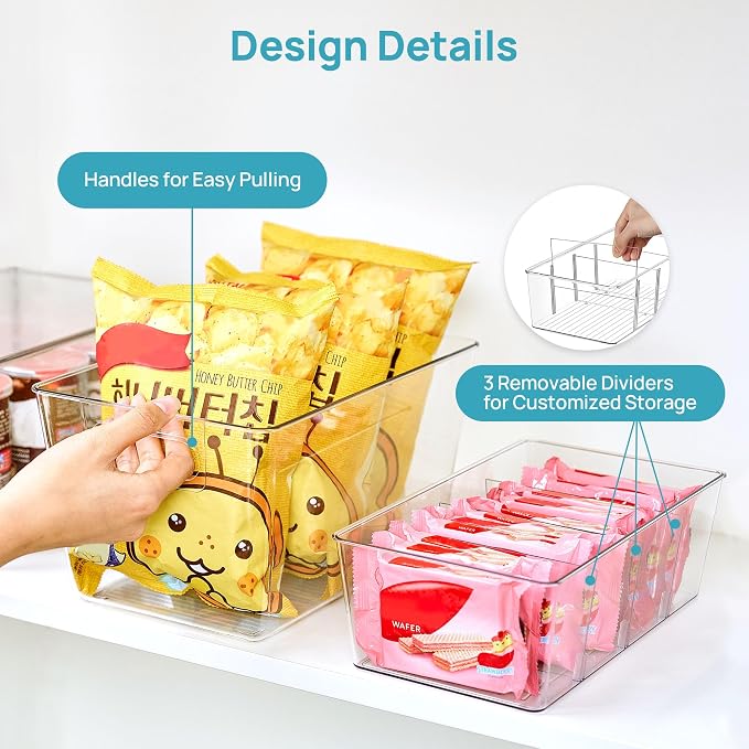 Vtopmart 8 Pack Clear Storage Bins Set - Image 5