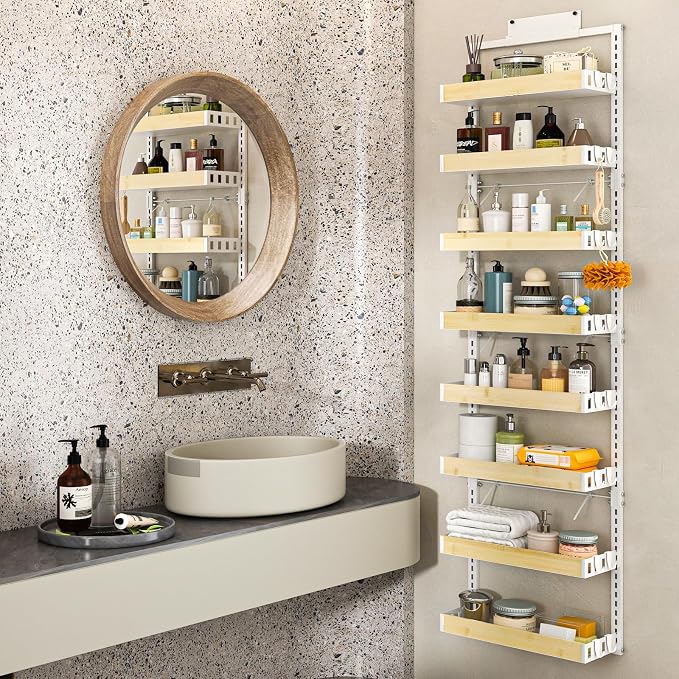 bukfen Over the Door Pantry Organizer 8-Tier Adjustable Basket Kitchen Pantry - Image 7