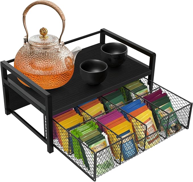 Homode Wood Tea Bag Organizer, Teabag Holder by Homode