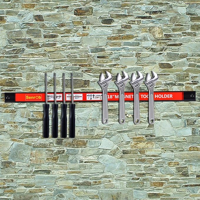 Magnetic Tool Holder 18 Inch 8 Pack Heavy Duty Magnet Tool Bar Strip Rack Wall - Image 8