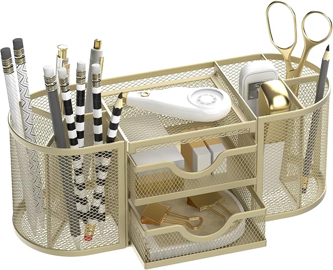 SUPEASY Mesh Desk Organizer, Desk Organizers and Accessories, Pen Holder by SUPEASY