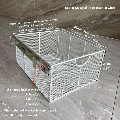 Pull Out Closet Drawer for Clothes | Sliding Wire Basket for Wardrobe Cabinets - Image 2