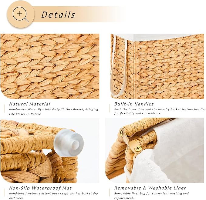 Handwoven Slim Laundry Hamper - Image 8