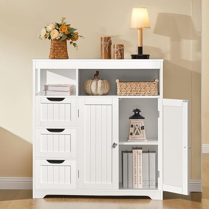 Yaheetech Bathroom Floor Cabinet, Wooden Storage Organizer - Image 4