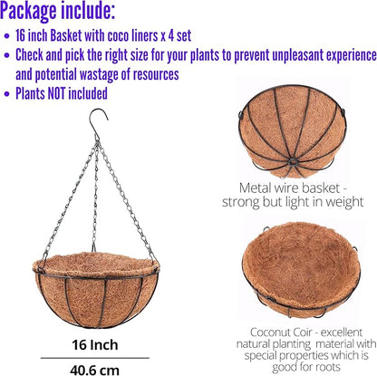 LaLaGreen Hanging Baskets for Plant Outdoor Extra Large Hanging Planter - Image 2
