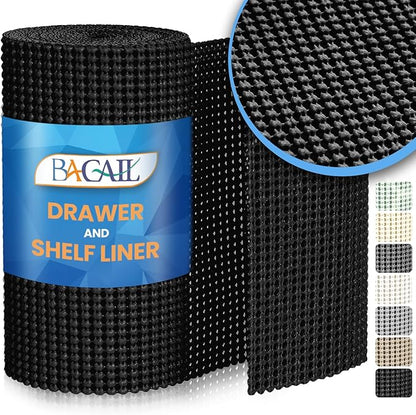 BAGAIL Non-Adhesive Shelf Liner, Thick Strong Grip Drawer Liners by BAGAILBASICS