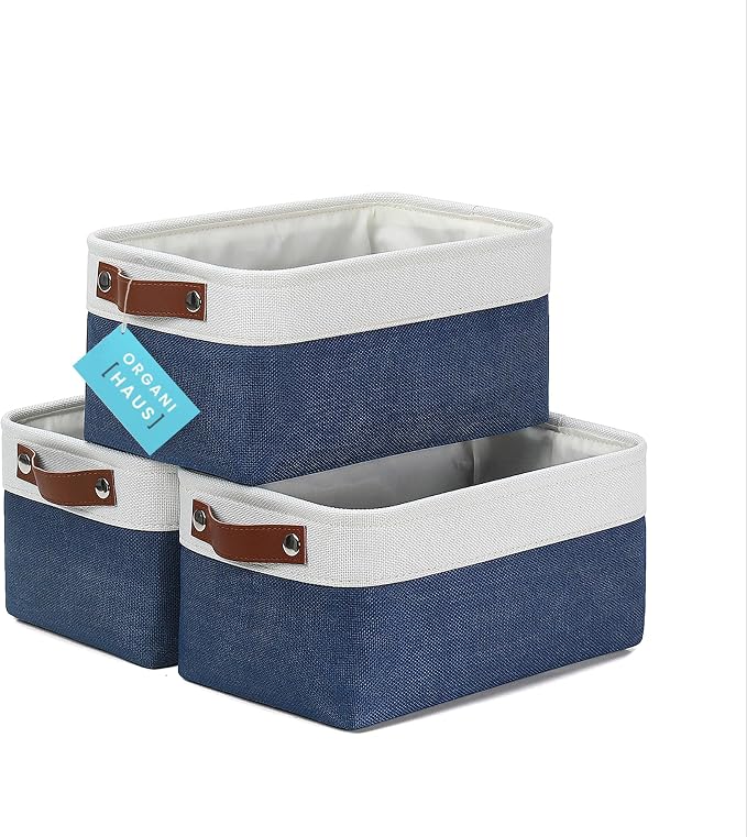 OrganiHaus Small Fabric Storage Baskets by OrganiHaus