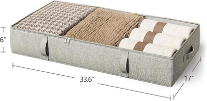 2-Pack Under Bed Storage Containers, 6 Inches Tall Underbed Clothes Storage - Image 7