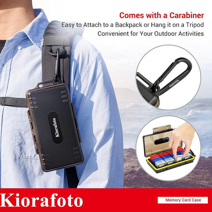 Kiorafoto SD Card Case with 36 Pack Individual Clear Plastic Memory Card Holders - Image 6