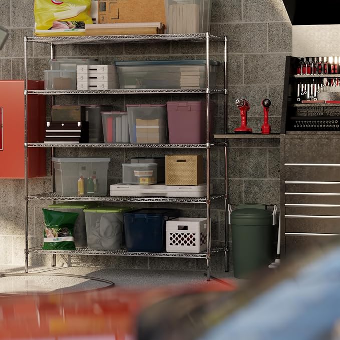 24" Deep x 60" Wide x 74" Height Wire Shelving Kit | 5-Tier | NSF Commercial - Image 2