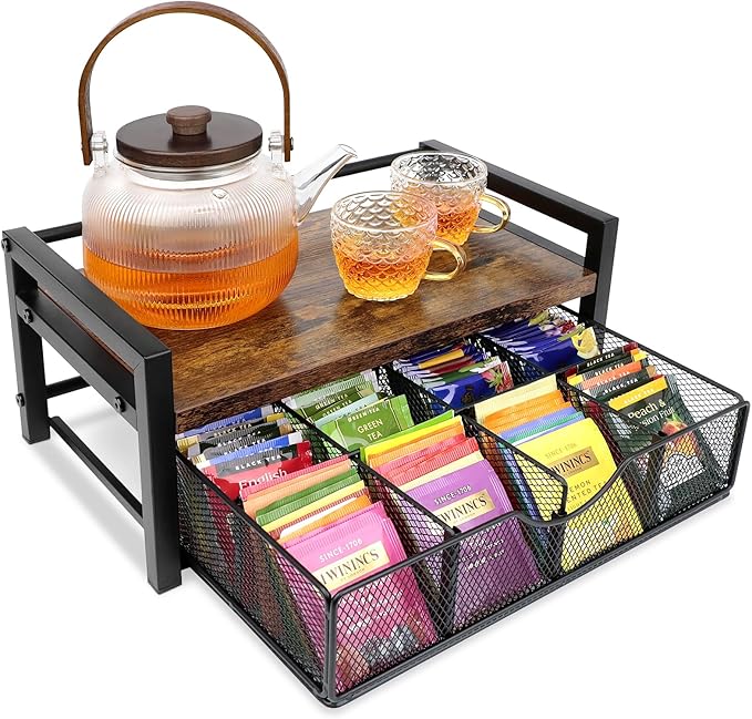Tea Bag Organizer, Tea Bag Holder Organizer by Happilif