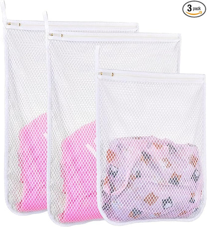 3 pcs Durable Honeycomb Mesh Laundry Bags by LAFFTRAK