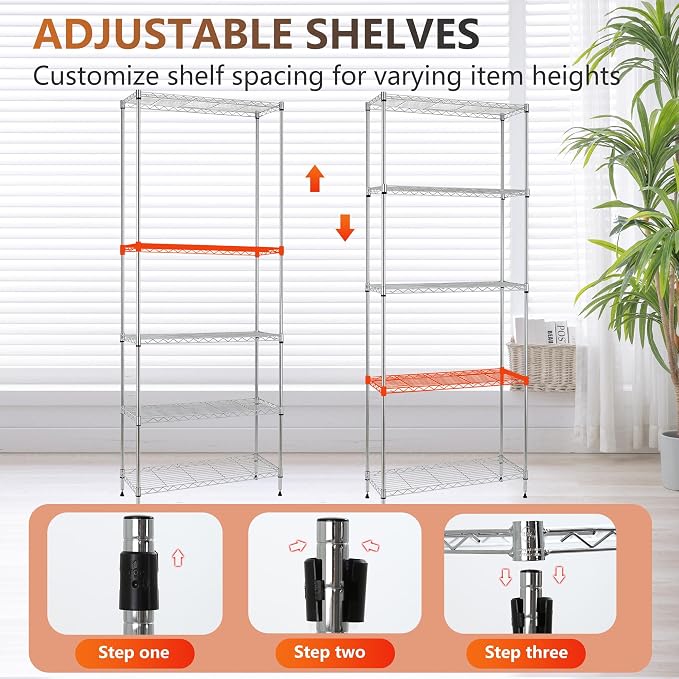 FDW Shelves, Wire Shelving Utility Storage Shelves Shelving Unit NSF Certified - Image 5