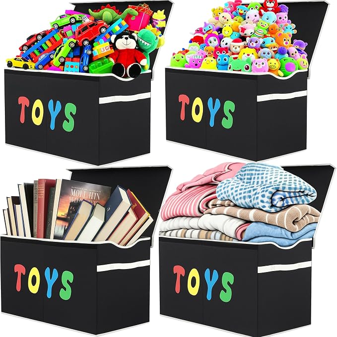 YOLOXO Toy Box Chest, Collapsible Sturdy Storage Bins - Image 2