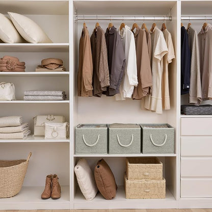 StorageWorks Storage Baskets for Shelves, Foldable Fabric Closet Storage Bins - Image 2