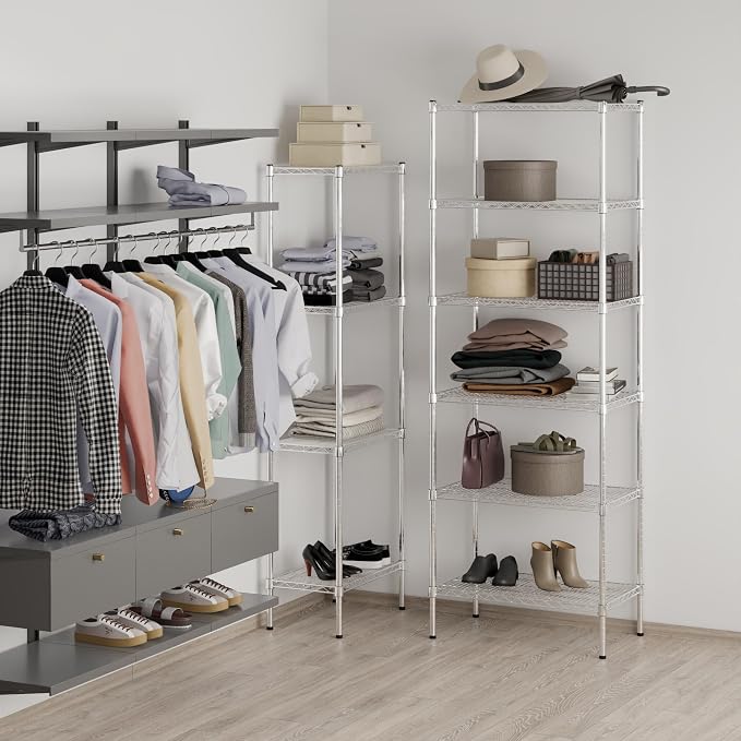 18" Deep x 30" Wide x 86" Height Wire Shelving Kit | 6-Tier | NSF Commercial - Image 2