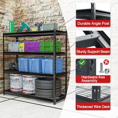 The Atlas 77” Ultra Wide 4-Tier Metal Garage Shelving 10, 000 lbs Capacity - Image 5