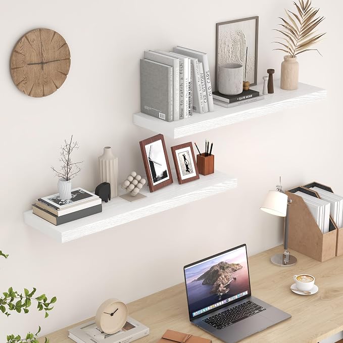Fun Memories 36 Inch Floating Shelves White, 9.3 Deep Floating Shelf - Image 5