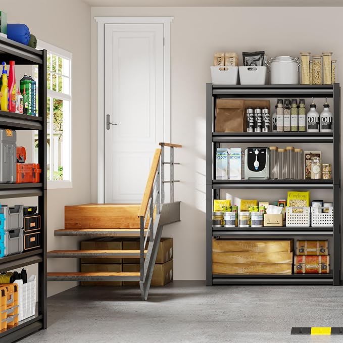 32" W Storage Shelves 2500LBS Garage Shelving Heavy Duty 5 Tier Adjustable - Image 8
