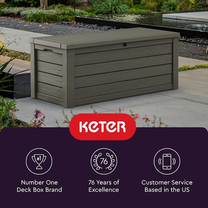 Keter Westwood 150 Gallon Resin Large Outdoor Storage Box - Image 9