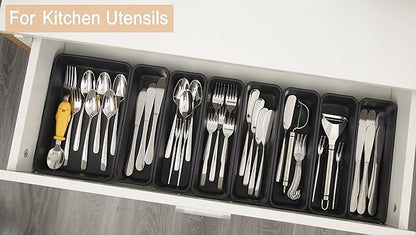 Kutesna 15PCS Interlocking Drawer Organizer, Plastic Desk Organizers Set | - Image 5