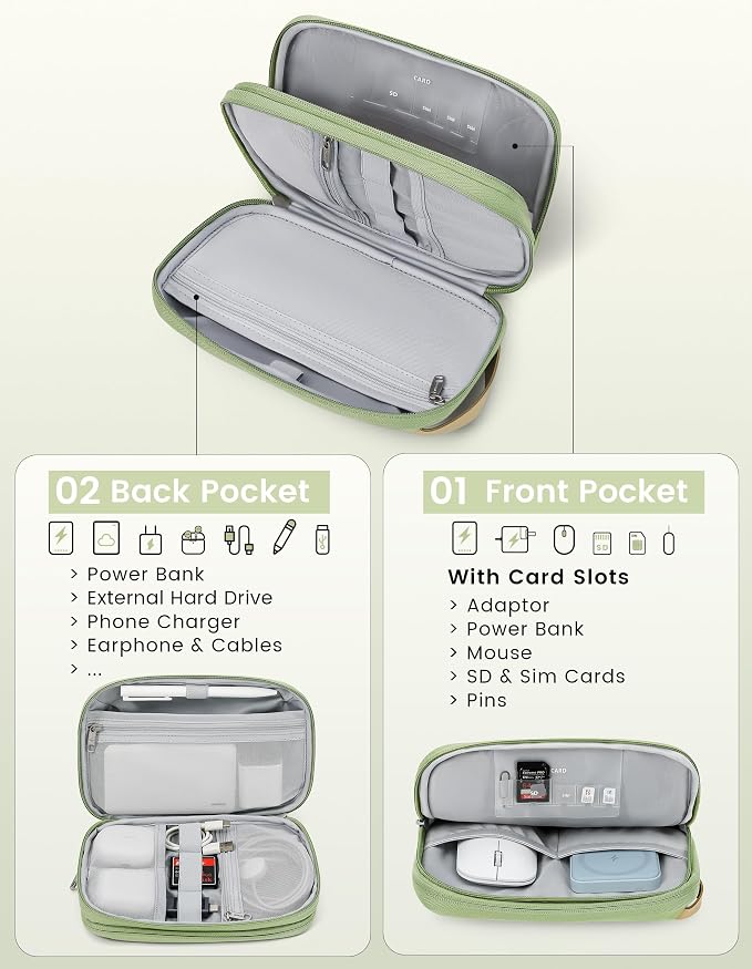 Travelkin Travel Cord Organizer, Electronic Organizer Travel Case, Cable - Image 3