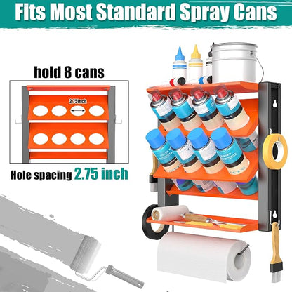 EVERHANGER Spray Can Holder, Lube Can Wall Mount Storage Rack Heavy Duty Paint - Image 4