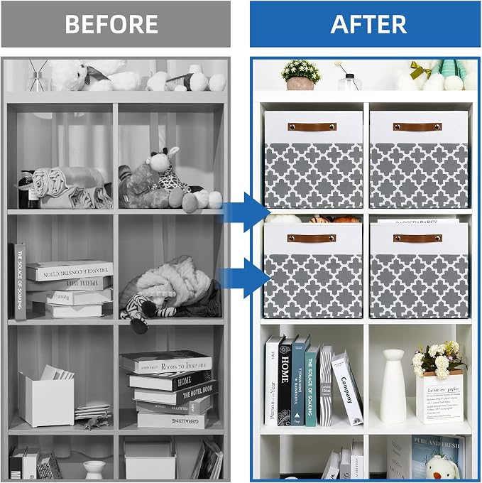 Temary 12x12x12 Fabric Storage Bins 4 Pack - Image 6