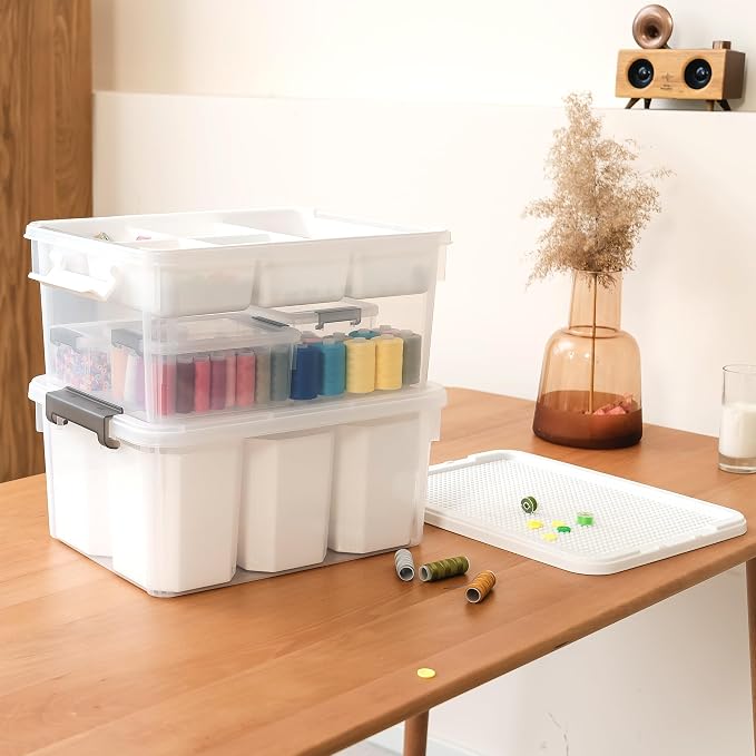 Citylife 17 QT Plastic Storage Bins Clear Storage Box - Image 5