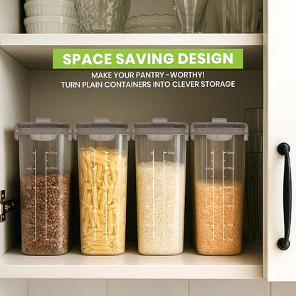 Utopia Kitchen Cereal Containers Storage Set – 4 Pack 4L Airtight Food Storage - Image 7