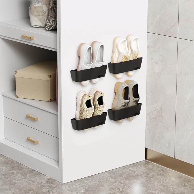 4PCS Wall Mounted Shoe Rack by DegMongee