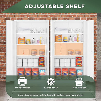 Greenvelly Metal Garage Storage Cabinet - Image 4