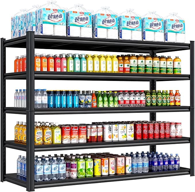 Garage Storage Shelves, 5 Tier Shelving Unit, 40 inch Wide, 18” Deep, 78” Tall by BEESTMUEBLE