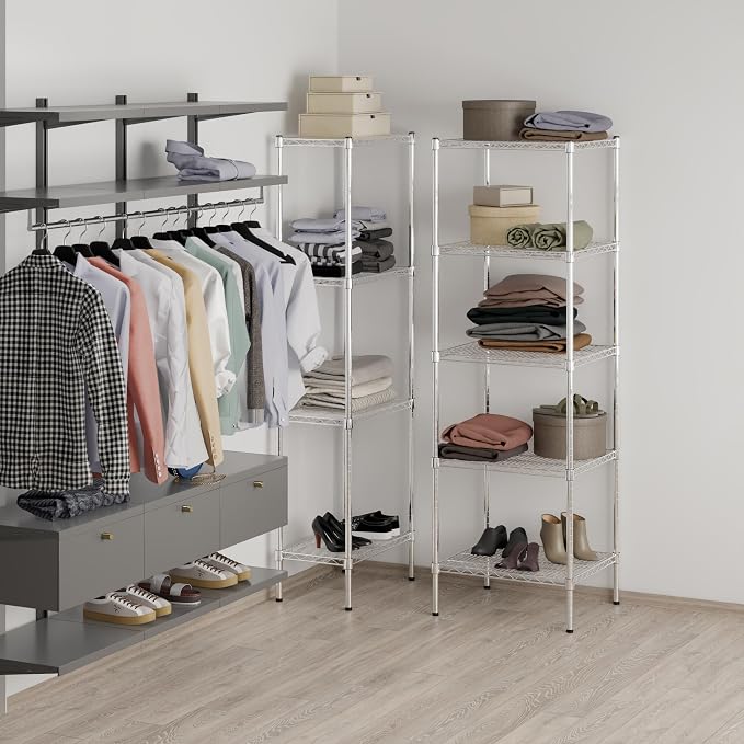 21" Deep x 24" Wide x 74" Height Wire Shelving Kit | 5-Tier | NSF Commercial - Image 8