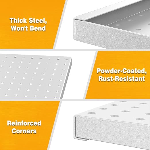 Pegboard Smith Metal Pegboard Panels 12" x 24", 4 Pack Grey Wall Mounted Tool - Image 5