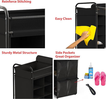 Simple Houseware 16 Cube Shoe Stand Tower Rack 8 Tier - Image 4