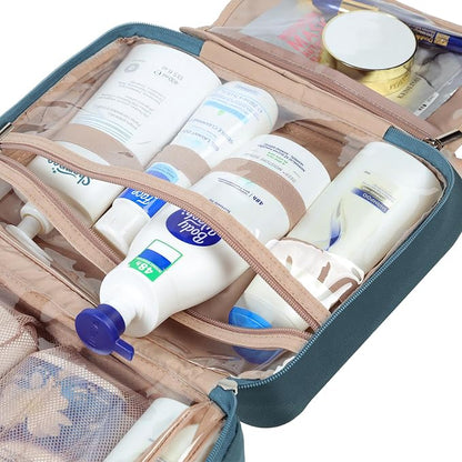 NISHEL Travel Toiletry Bag for Women, Makeup Essentials Organizer, Hanging Case - Image 5