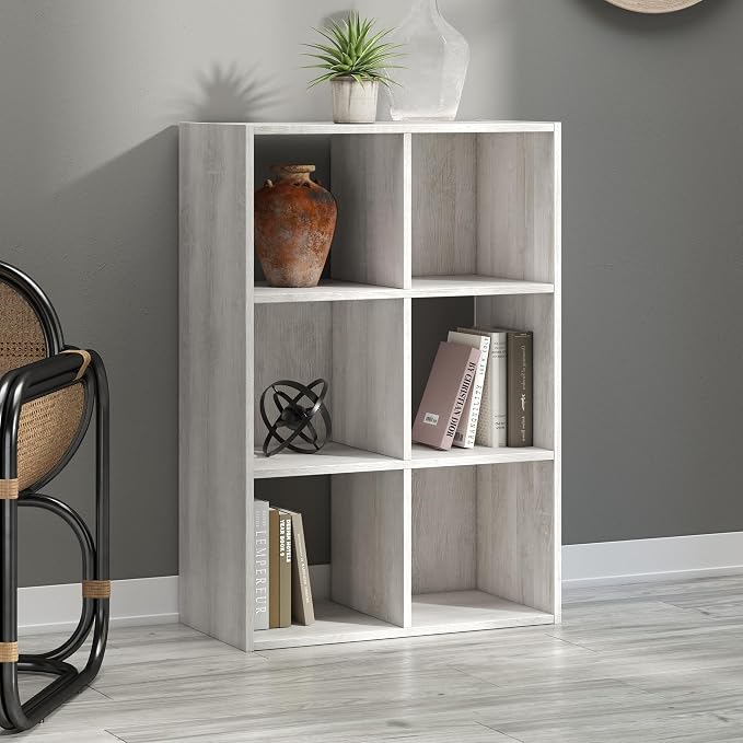 Signature Design by Ashley Paxberry Coastal 6 Cube Storage Organizer or Bookcase - Image 2