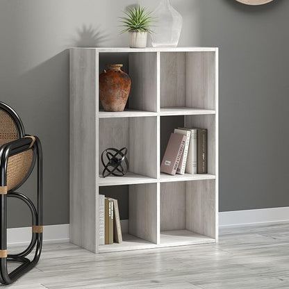 Signature Design by Ashley Paxberry Coastal 6 Cube Storage Organizer or Bookcase - Image 2