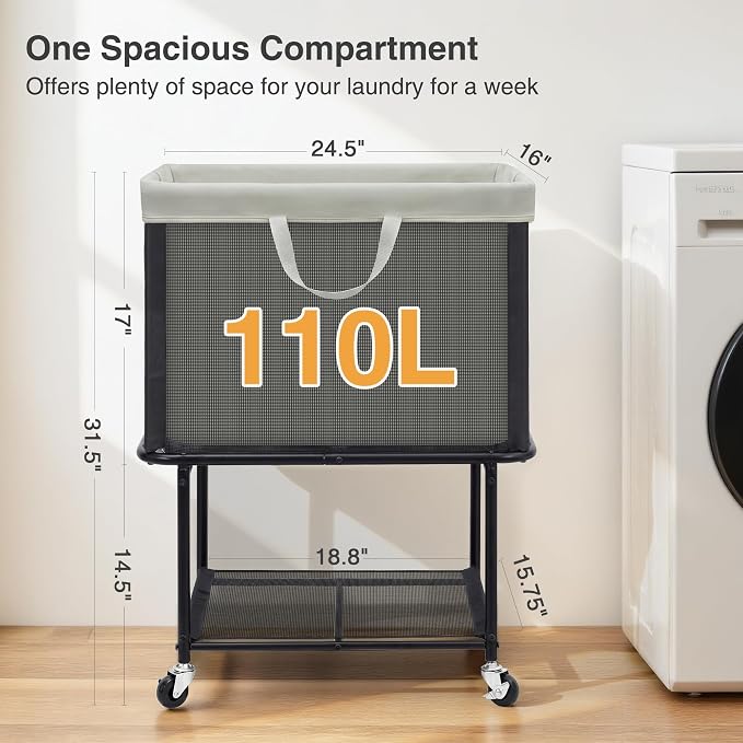 STO STO Rolling Laundry Hamper - Image 6