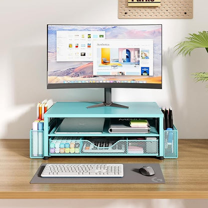 OPNICE Desk Organizers and Accessories, 2-Tier Computer Monitor Stand Riser - Image 6