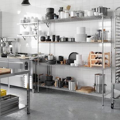 21" Deep x 72" Wide x 74" Height Wire Shelving Kit | 4-Tier | NSF Commercial - Image 2
